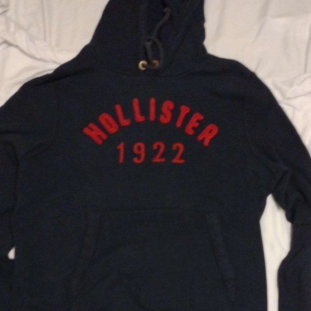 Hollister Blue and Red Sweatshirt Hoodie